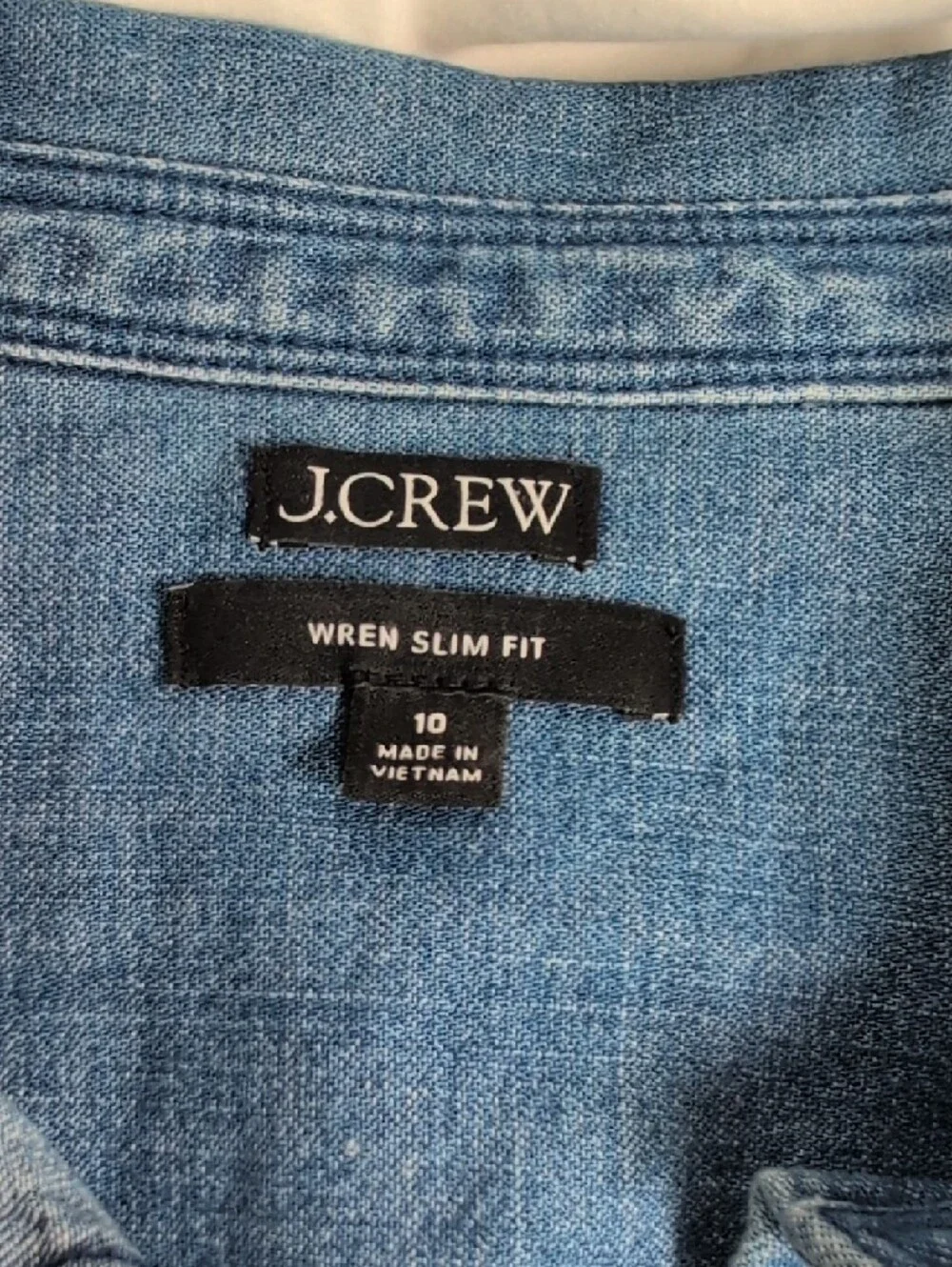 J.Crew Light Blue Denim Button-Up Shirt - Picture 3 of 4